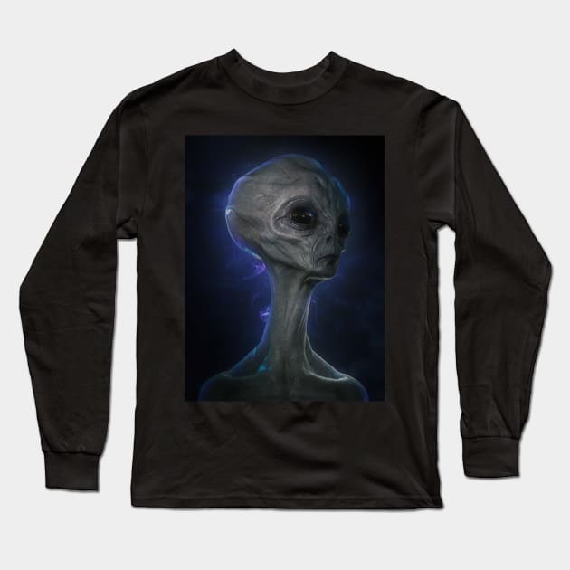 Zeta Alien Long Sleeve T-Shirt by INKSPACE